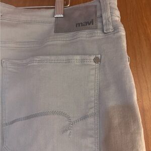 Mavi Matt Relaxed Straight Leg Light Gray Jeans